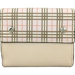 315181U Burberry Wallet Nova Check Bifold Pink PVC Leather